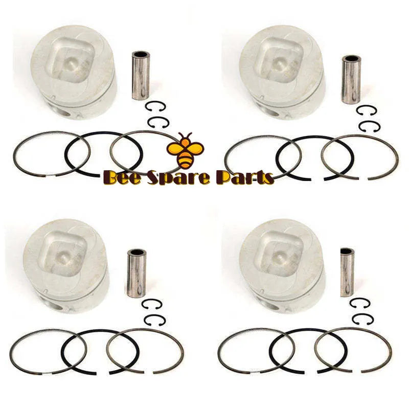 New 4 Sets STD Piston Kit With Ring 8-97176-636-0 Fit For Isuzu 4BD1 Engine 102MM-Replacement Aftermarket Parts