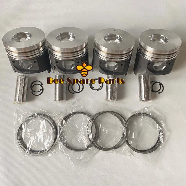 New 4 Sets STD Piston Kit With Ring 8-97183-666-0 Fit For Isuzu 4HG1 Engine 115MM-Replacement Aftermarket Parts
