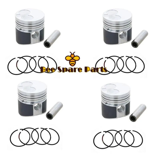 New 4 Sets STD Piston Kit With Ring 8-97257-876-0 Fit For Isuzu 4LE1 Engine 85MM-Replacement Aftermarket Parts