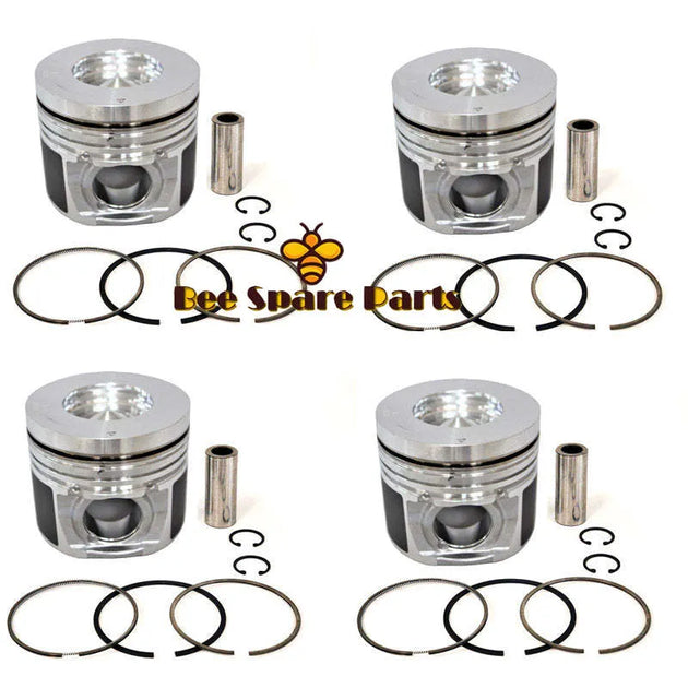 New 4 Sets STD Piston Kit With Ring 8-98041-062-0 Fit For Isuzu 4HK1T Engine 115MM-Replacement Aftermarket Parts
