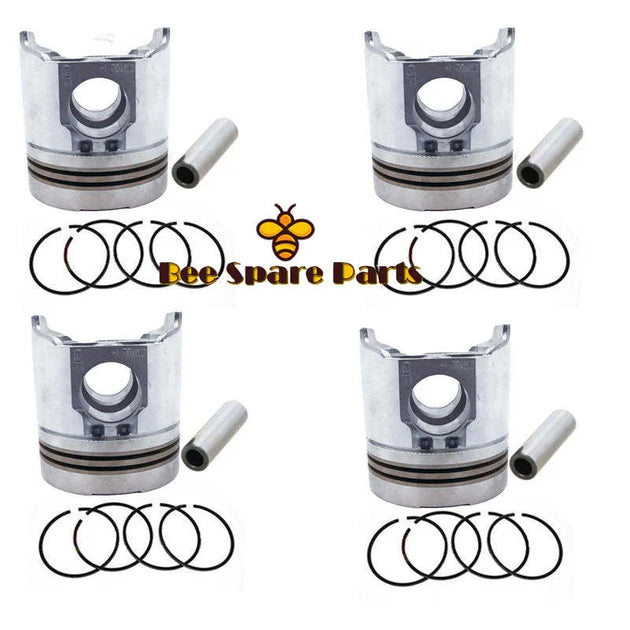 New 4 Sets STD Piston Kit With Ring 8N3102 Fit For Caterpillar 3304 Engine 120.65MM-Replacement Aftermarket Parts