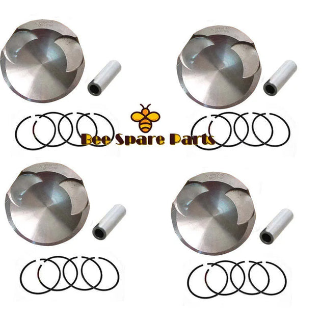New 4 Sets STD Piston Kit With Ring 8N3182 Fit For Caterpillar 3304 Engine 120.65MM-Replacement Aftermarket Parts