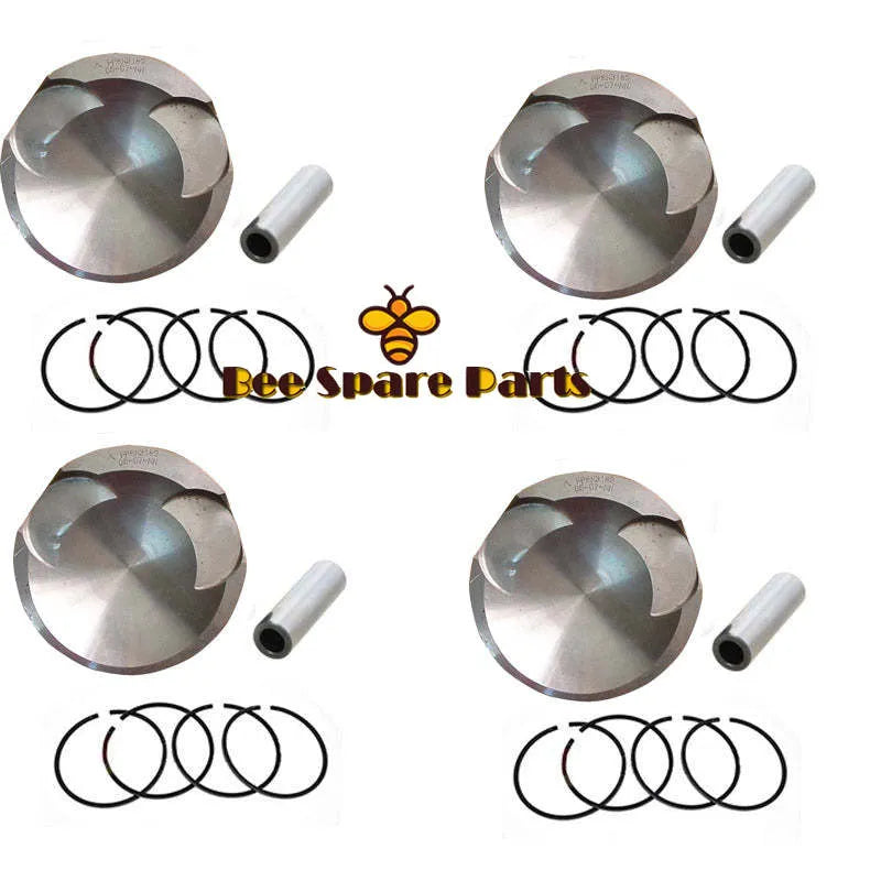 New 4 Sets STD Piston Kit With Ring 8N3182 Fit For Caterpillar 3304 Engine 120.65MM-Replacement Aftermarket Parts