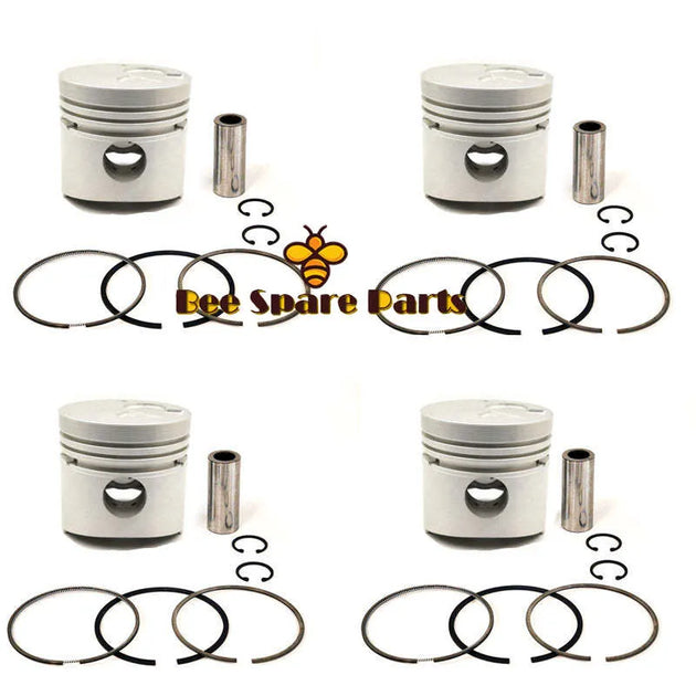 New 4 Sets STD Piston Kit With Ring ME012115 Fit For Mitsubishi 4D30 Engine 100MM-BeeSpareParts
