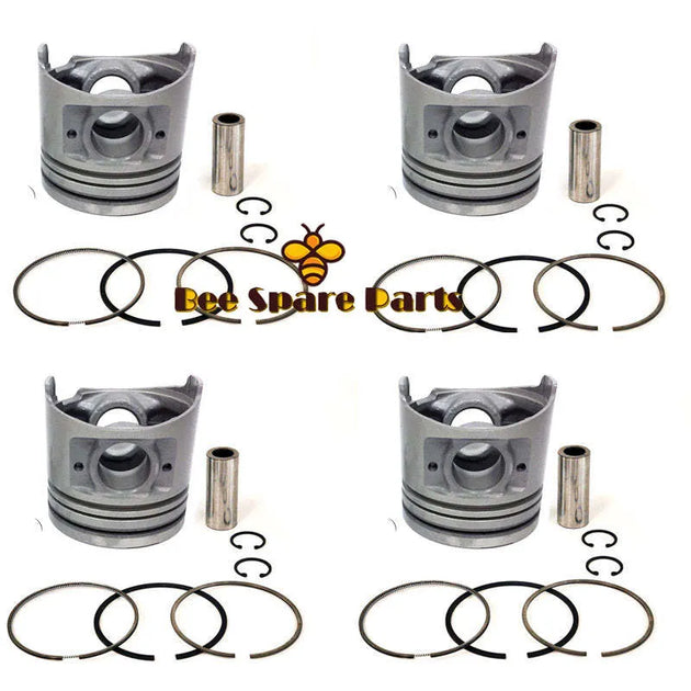 New 4 Sets STD Piston Kit With Ring ME014693 Fit For Mitsubishi 4D35 Engine 110MM-BeeSpareParts