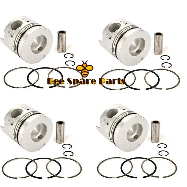New 4 Sets STD Piston Kit With Ring ME018274 Fit For Mitsubishi 4D32 Engine 104MM-BeeSpareParts