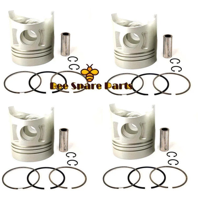 New 4 Sets STD Piston Kit With Ring ME018277 Fit For Mitsubishi 4D32 Engine 104MM-BeeSpareParts