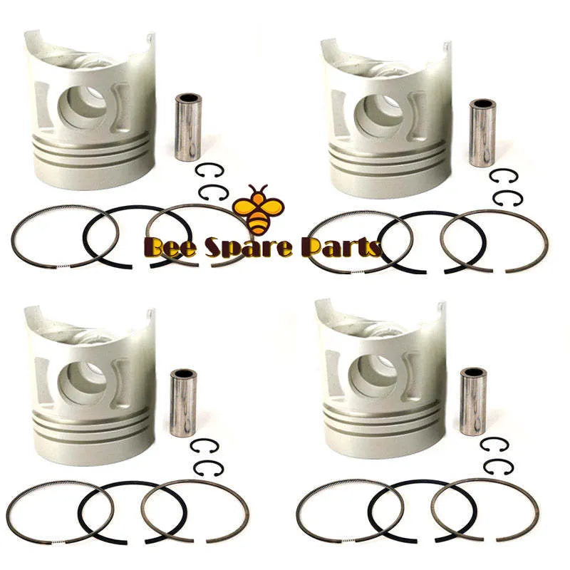 New 4 Sets STD Piston Kit With Ring ME018277 Fit For Mitsubishi 4D32 Engine 104MM-BeeSpareParts