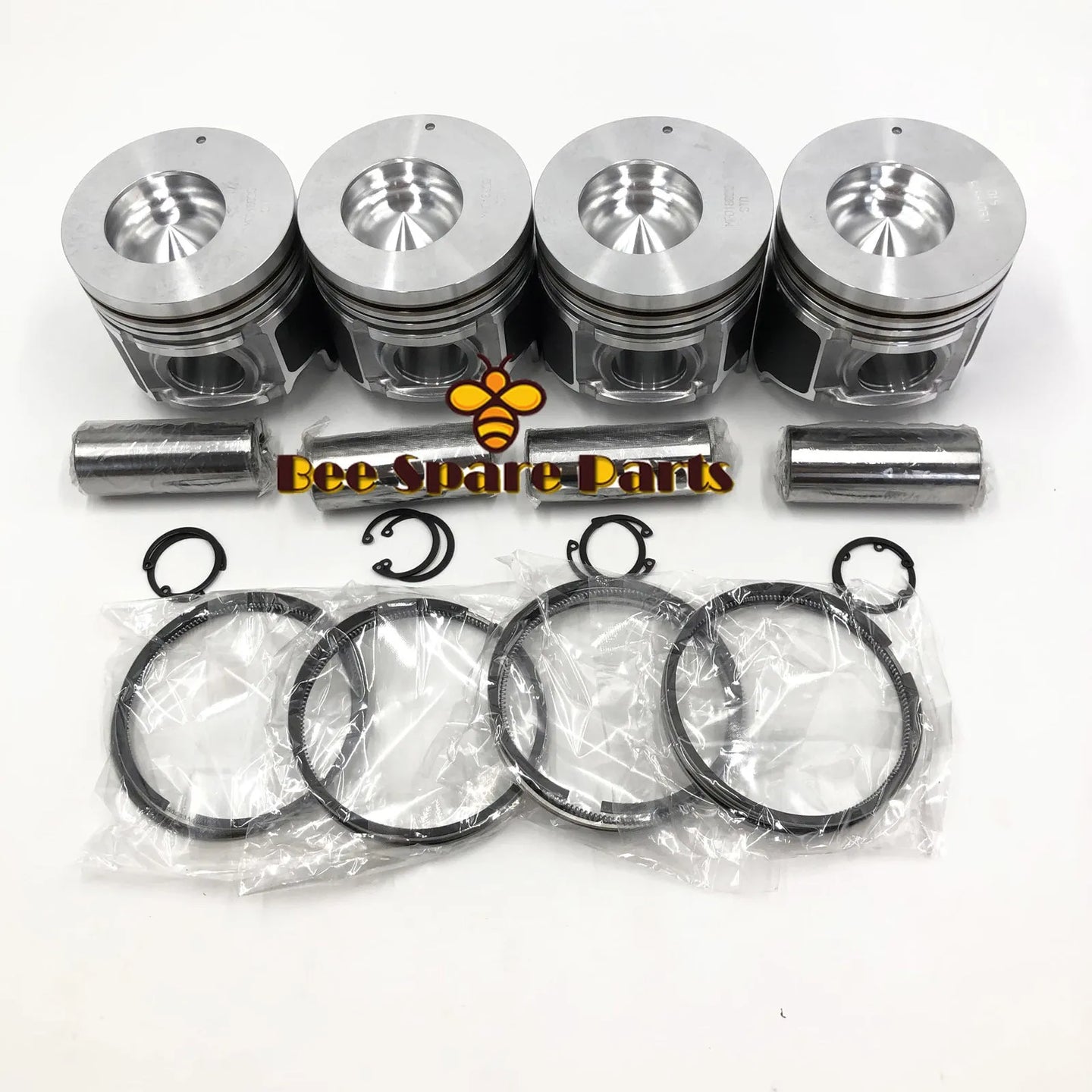 New 4 Sets STD Piston Kit With Ring ME018825 Fit For Mitsubishi 4D35 Engine 110MM-BeeSpareParts
