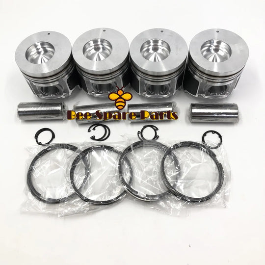 New 4 Sets STD Piston Kit With Ring ME018825 Fit For Mitsubishi 4D35 Engine 110MM-BeeSpareParts