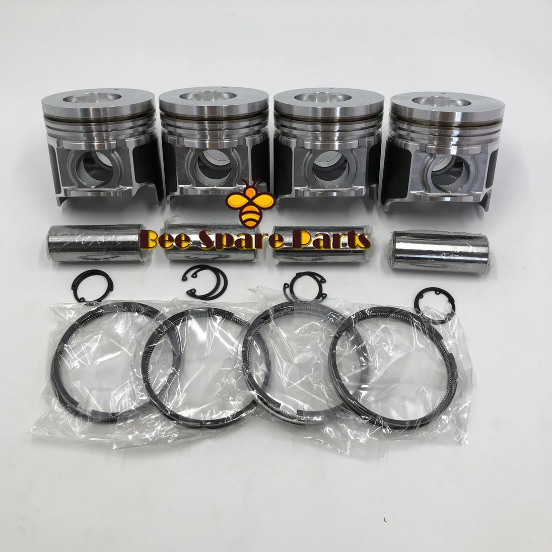 New 4 Sets STD Piston Kit With Ring ME018825 Fit For Mitsubishi 4D35 Engine 110MM-BeeSpareParts