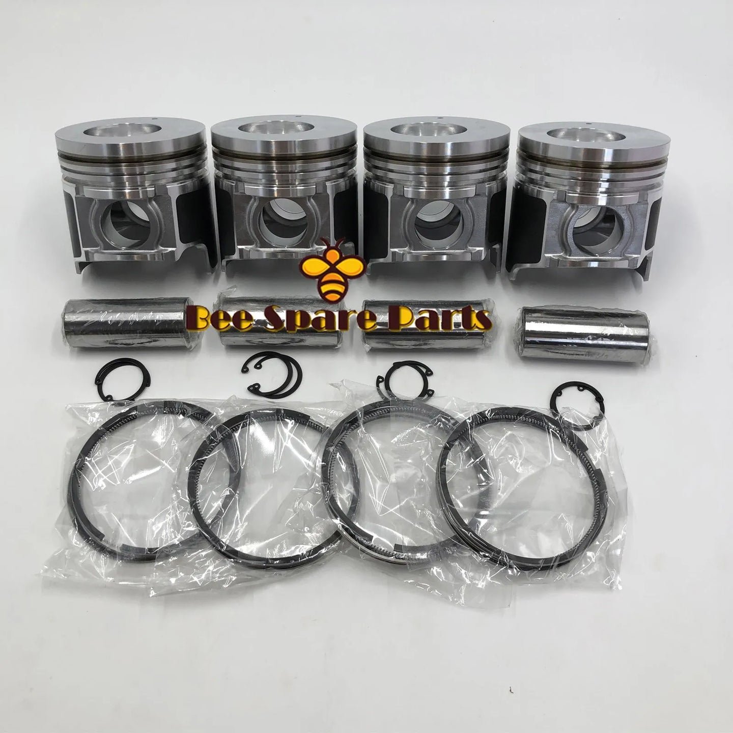 New 4 Sets STD Piston Kit With Ring ME018825 Fit For Mitsubishi 4D35 Engine 110MM-BeeSpareParts