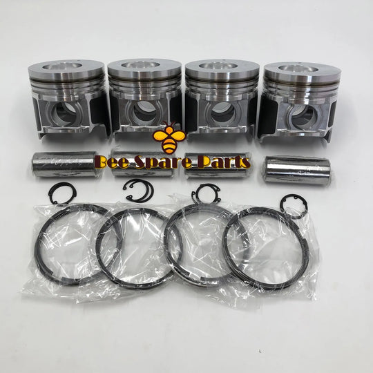 New 4 Sets STD Piston Kit With Ring ME018825 Fit For Mitsubishi 4D35 Engine 110MM-BeeSpareParts