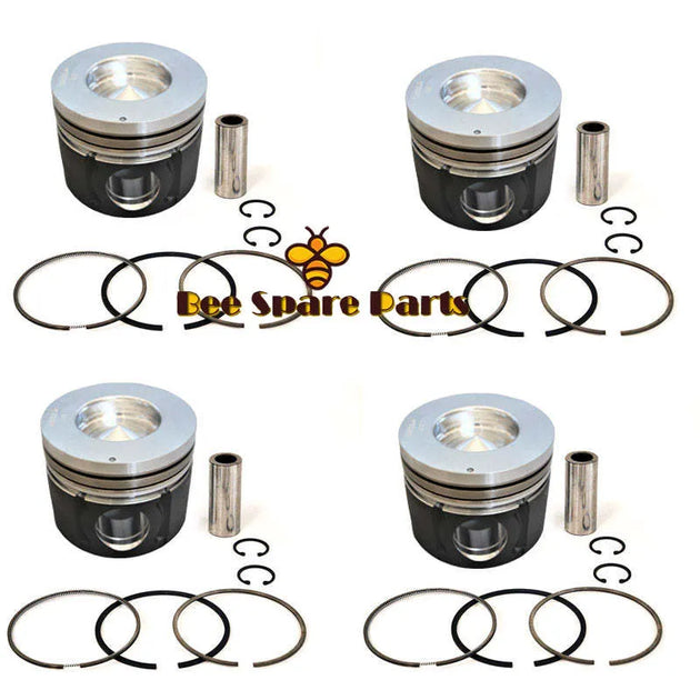 New 4 Sets STD Piston Kit With Ring ME222983 Fit For Mitsubishi 4M50 Engine 114MM-BeeSpareParts