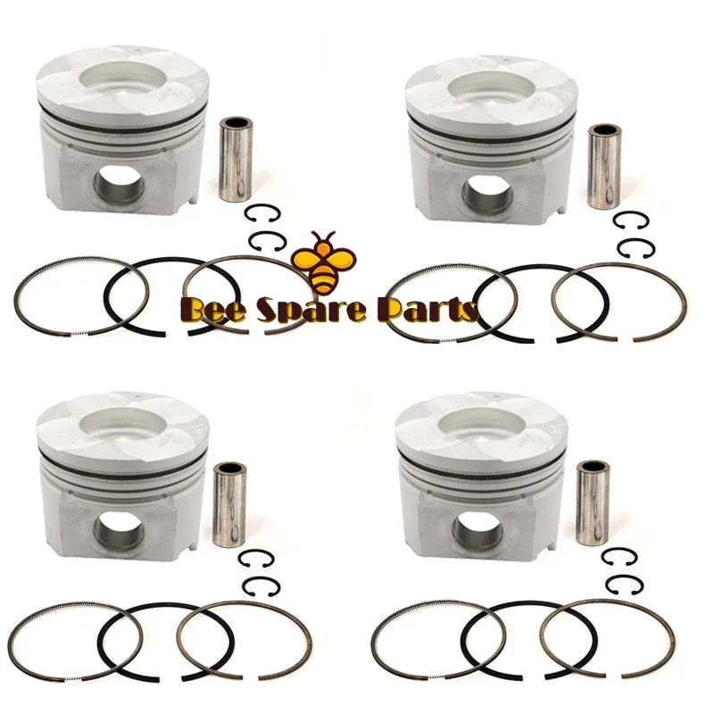 New 4 Sets STD Piston Kit With Ring ME241686 Fit For Mitsubishi 4M51 Engine 118MM-BeeSpareParts