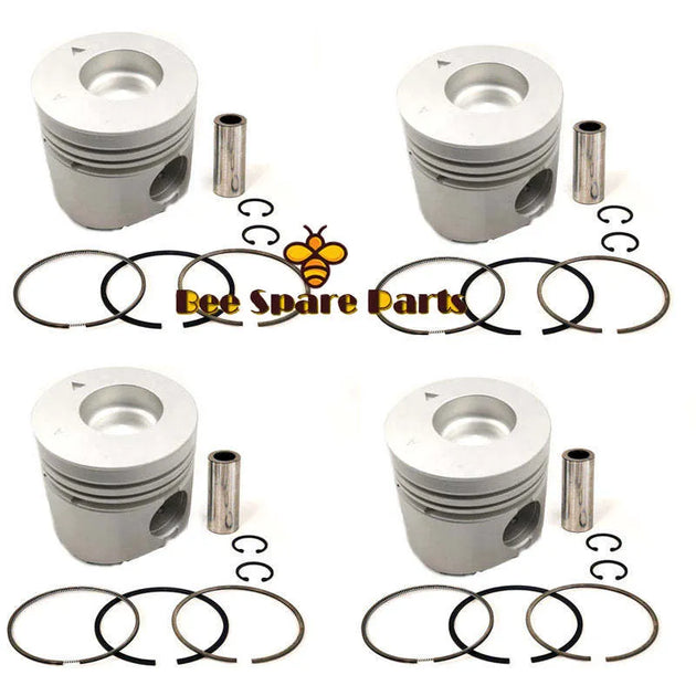 New 4 Sets STD Piston Kit With Ring MM433007 Fit For Mitsubishi K4M Engine 84MM-BeeSpareParts