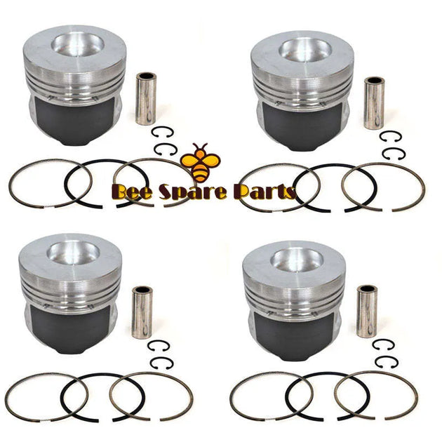 New 4 Sets STD Piston Kit With Ring MM438685 Fit For Mitsubishi K4N Engine 90MM-BeeSpareParts