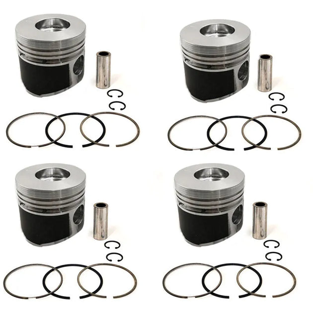 New 4 Sets STD Piston Kit With Ring MM438914 Fit For Mitsubishi K4F Engine 78MM-BeeSpareParts