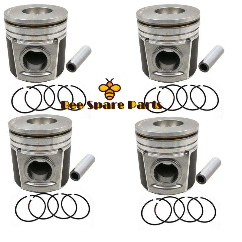 New 4 Sets STD Piston Kit With Ring U5PR0062 3135M161 315-3395 Fit For Caterpillar C4.4T Engine 105MM-Replacement Aftermarket Parts