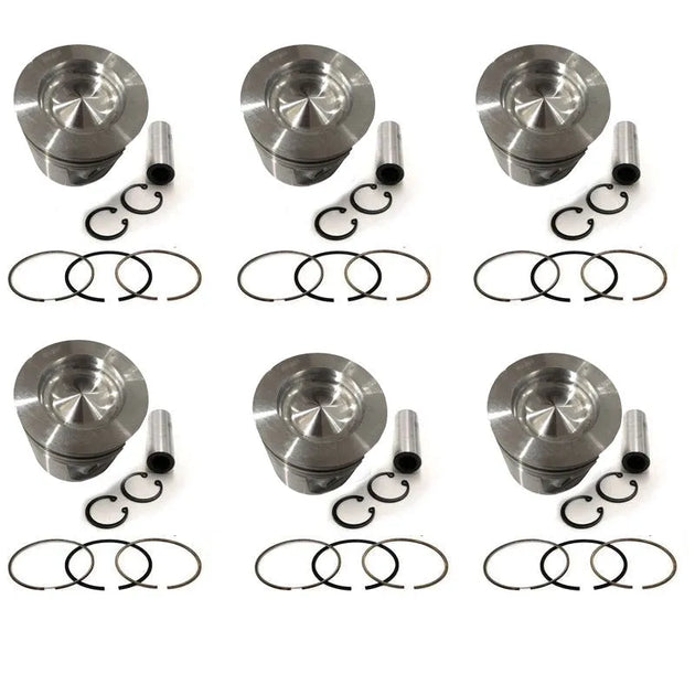 New 6 Sets STD Piston Kit With Ring 04253311 04501348 Fit For Volvo D7E Engine 108MM-Replacement Aftermarket Parts
