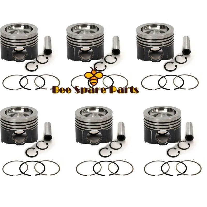 New 6 Sets STD Piston Kit With Ring 238-2720 Fit For Caterpillar C7 Engine 110MM-Replacement Aftermarket Parts