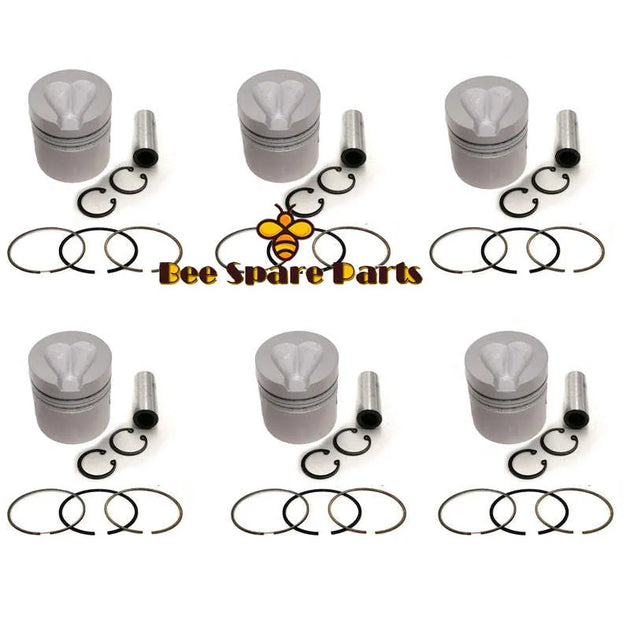 New 6 Sets STD Piston Kit With Ring ME024402 Fit For Mitsubishi 6DS7 Engine 98MM-BeeSpareParts