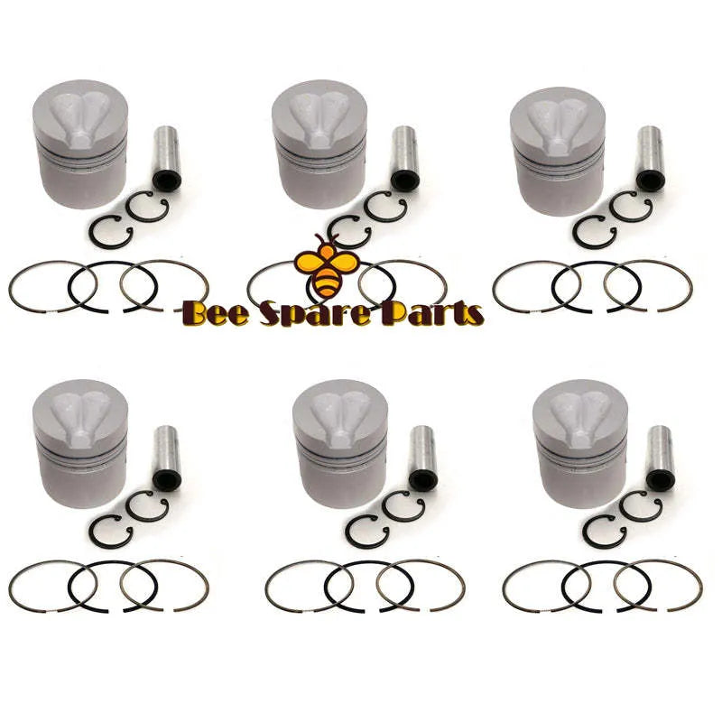 New 6 Sets STD Piston Kit With Ring ME024402 Fit For Mitsubishi 6DS7 Engine 98MM-BeeSpareParts