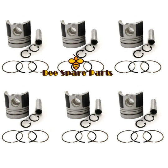 New 6 Sets STD Piston Kit With Ring ME072055 Fit For Mitsubishi 6D15 Engine 113MM-BeeSpareParts