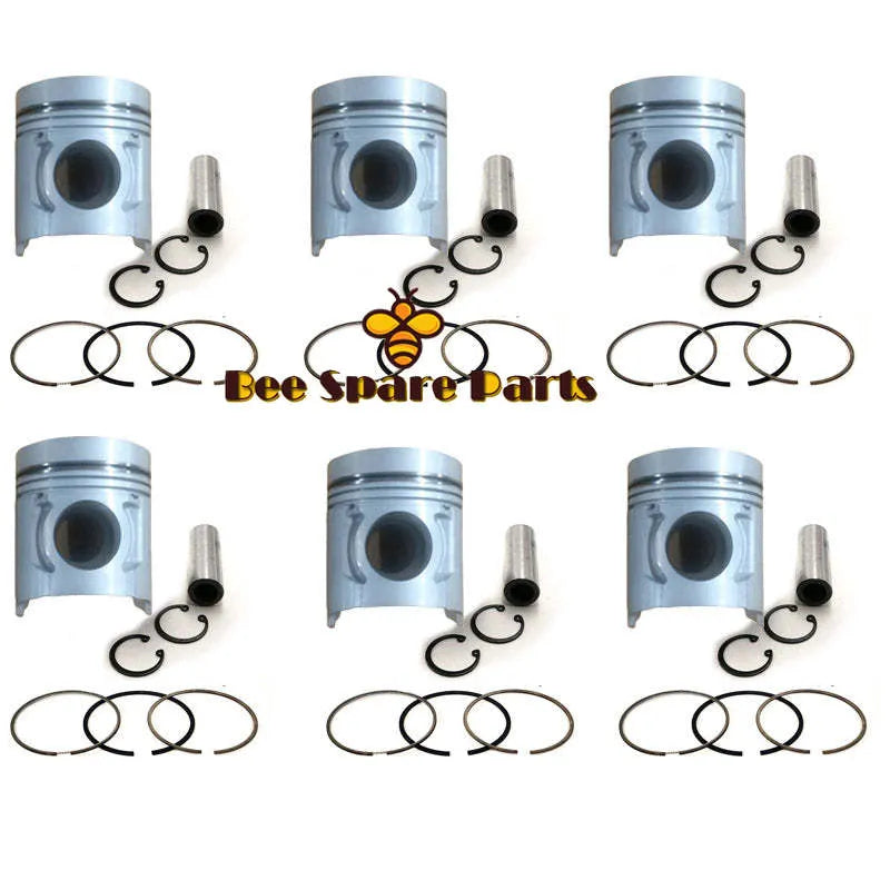 New 6 Sets STD Piston Kit With Ring ME351863 Fit For Mitsubishi 6M70 Engine 135MM-BeeSpareParts