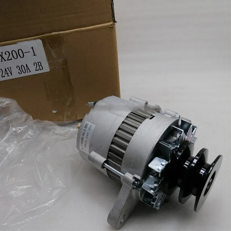 NEW ALTERNATOR 24V 0-33000-6000 1812003650 0330006000 For Hitachi Excavator EX200-1 Isuzu engine 6BD1 1-81200-365-0 FLYERSAUTO-Replacement Aftermarket Parts