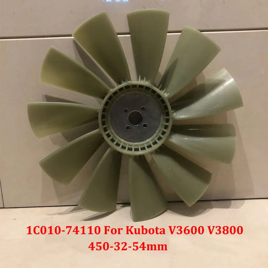 New Blade Cooling Fan 1C010-74110 Fit For Kubota V3800 Engine 10 Blades-Replacement Aftermarket Parts