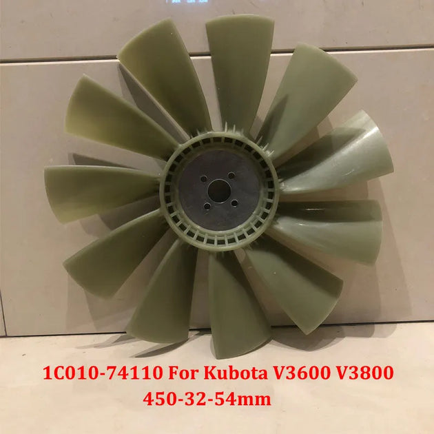 New Blade Cooling Fan 1C010-74110 Fit For Kubota V3800 Engine 10 Blades-Replacement Aftermarket Parts