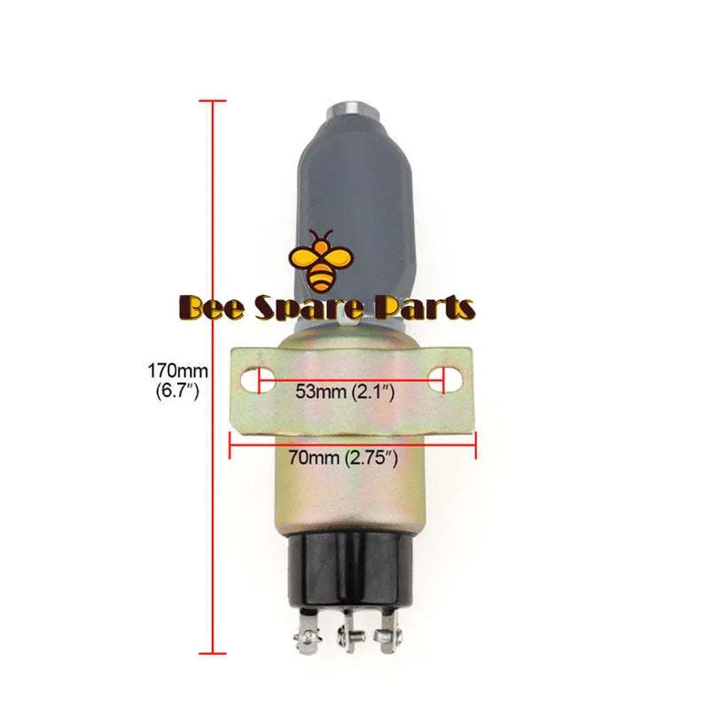 New Stop Shutoff Solenoid 3864274 SA-3933-24 24E7U1S1S5A 24V For Cummins Caterpillar E70B Kato HD700-5 HD700-7-Solenoid & Solenoid Valve-BeeSpareParts