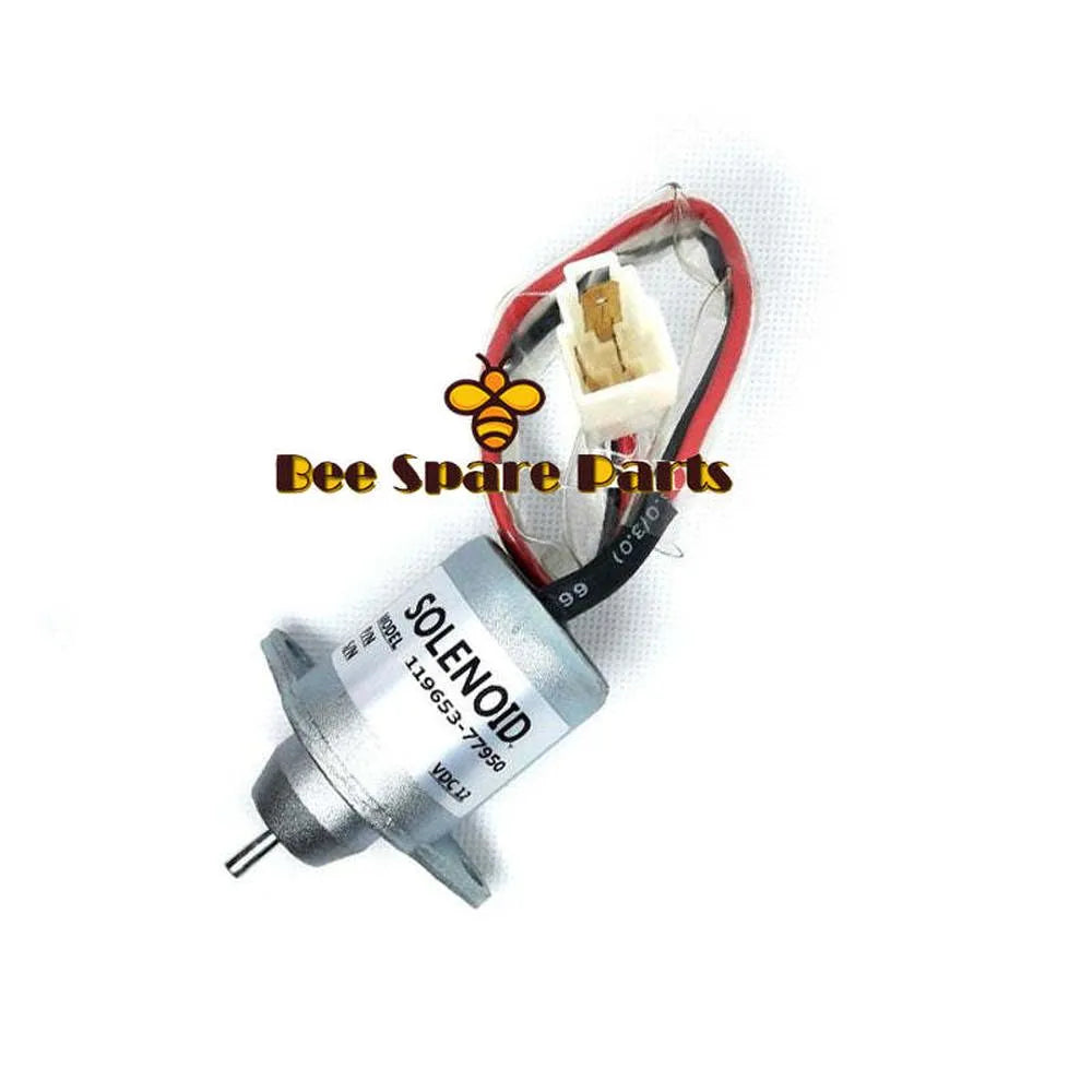 New Stop Solenoid 119653-66500 for Yanmar 3TNE74 3TNE68 Engine 12V-BeeSpareParts