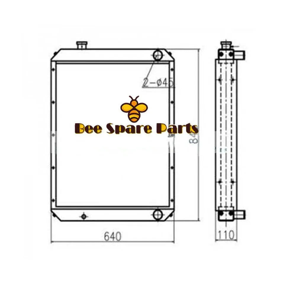 New Water Tank Radiator Core ASS'Y 203-03-61112 for KOMATSU PC100-6 PC120-6 PC130-6-BeeSpareParts