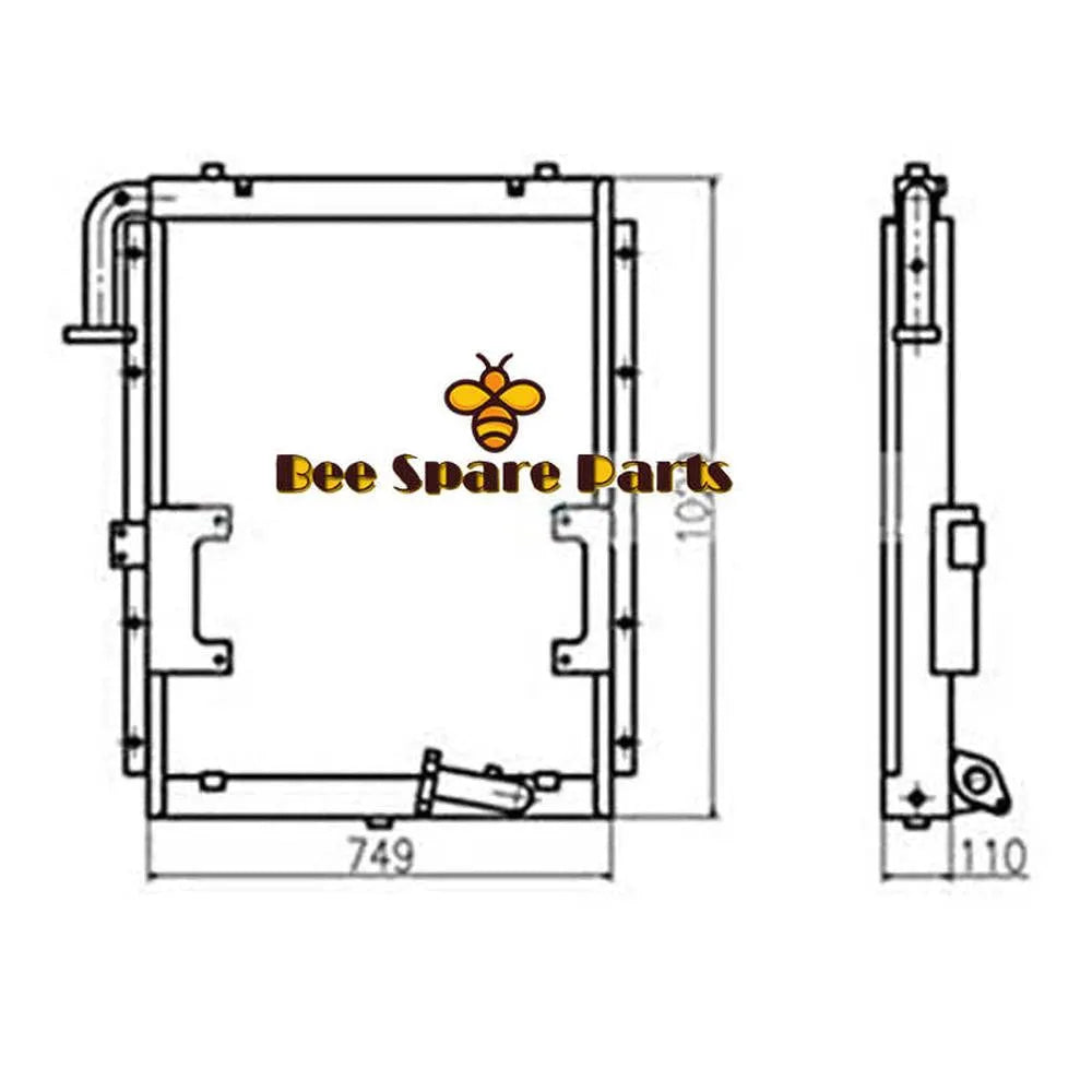 Oil Cooler 11N6-40031 11N6-46030 for Hyundai Excavator R210-7 R210LC-7H R215-7 R220LC-7H-Replacement Aftermarket Parts