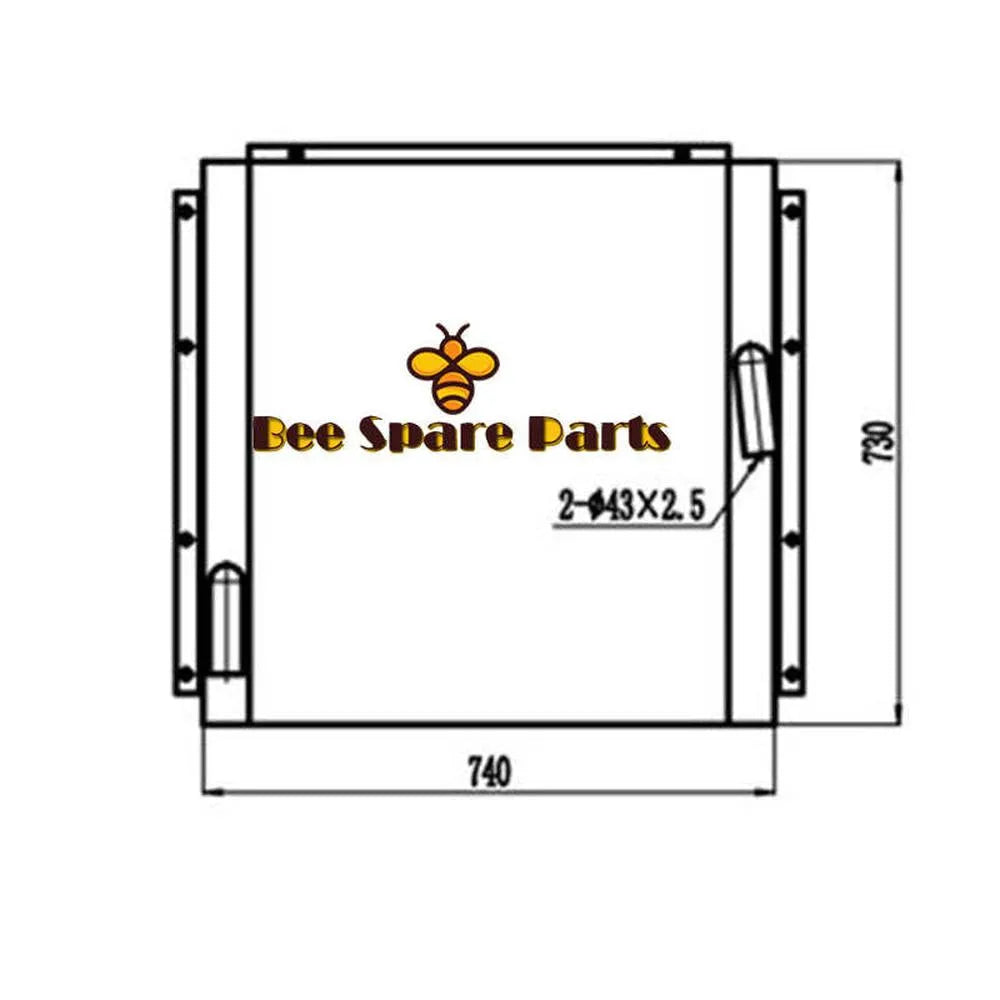 Oil Cooler 4208651 4204918 for Hitachi Excavator EX200-Replacement Aftermarket Parts