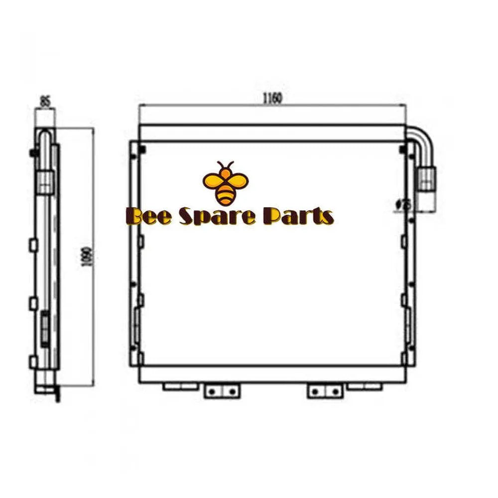 Oil Cooler 4296257 for John Deere Excavator 550LC-Replacement Aftermarket Parts