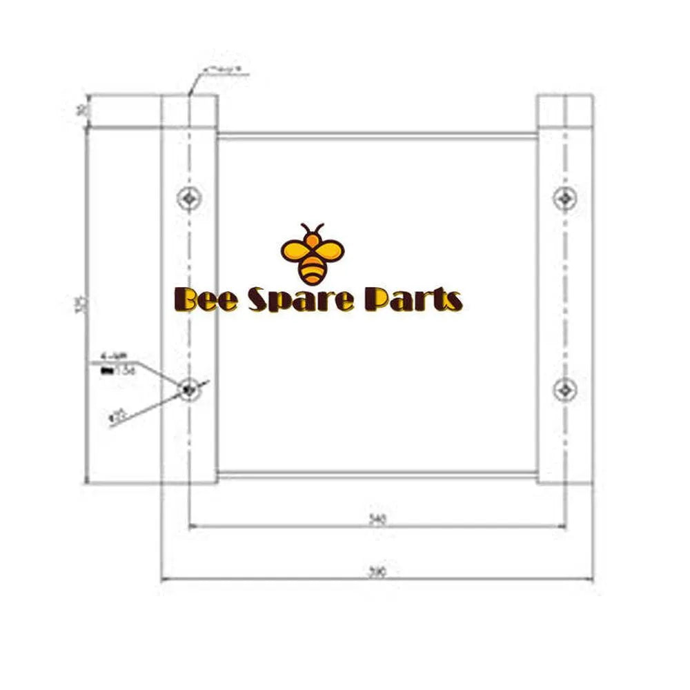 Oil Cooler 4335611 for Hitachi EX1100-3 EX1200-5 EX1800-3 EX3500-3 EX5500-5 EX5500 EX1900-5 EX2500-5 EX2500 EX3500-2-Replacement Aftermarket Parts