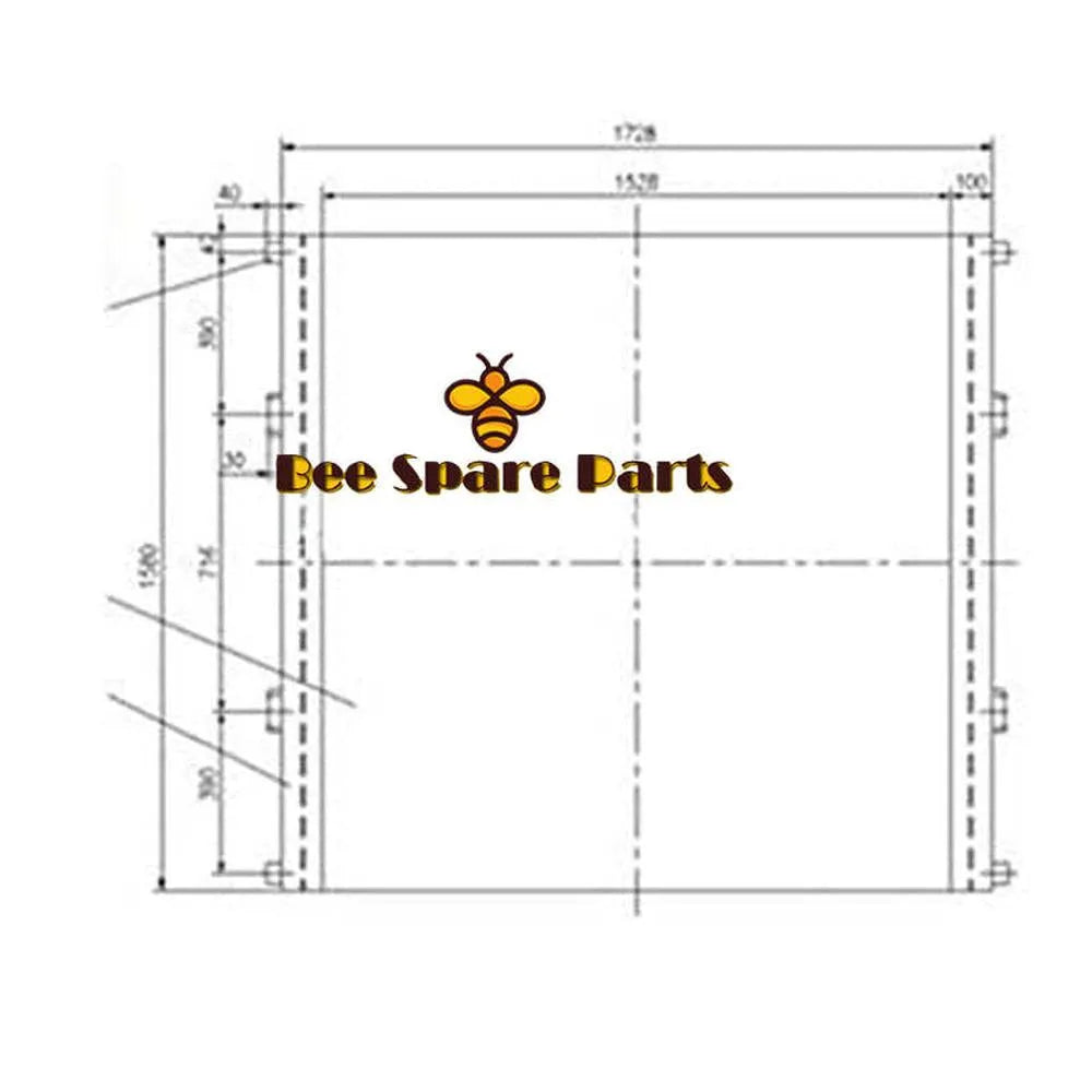 Oil Cooler 4439687 for Hitachi Excavator EX5500-5 EX1900-5 EX8000-Replacement Aftermarket Parts