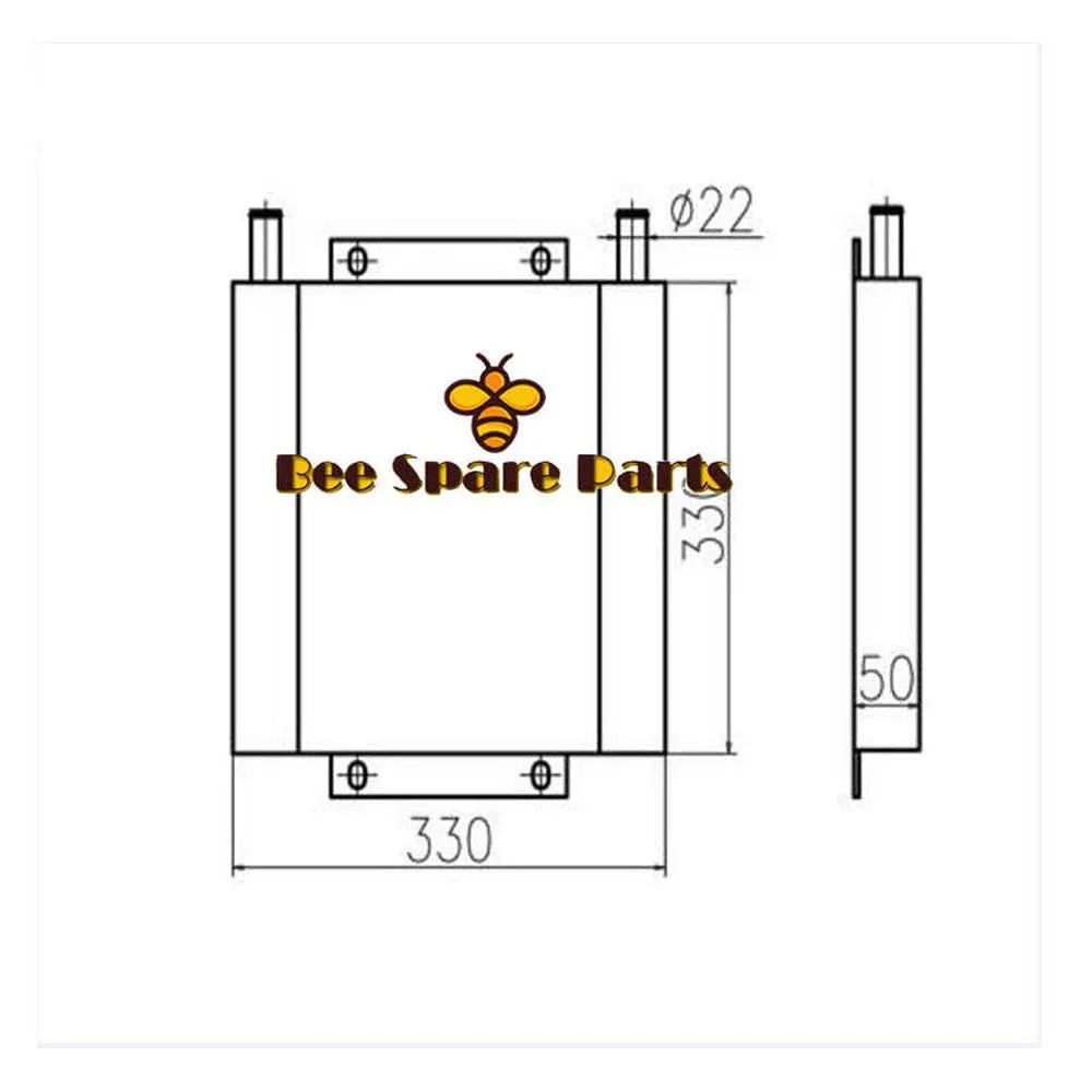 Oil Cooler Assy 21U-03-31132 For Komatsu PC27MR-1 PC30MR-1 PC28UU-3 PC30UU-3-BeeSpareParts