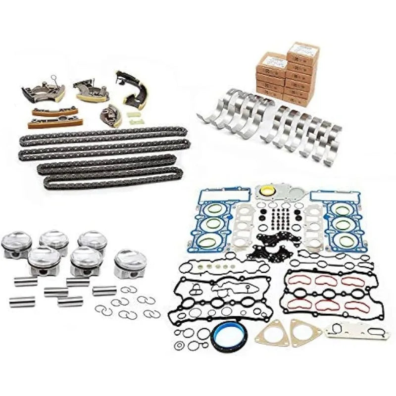 Overhaul Rebuild Pistons Gaskets Kit For Audi A6 A7 A8 S4 S5 Q7 3.0T Engine-BeeSpareParts