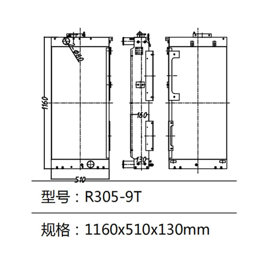 R305-9 Radiator Water Tank For Hyundai Excavator-Replacement Aftermarket Parts