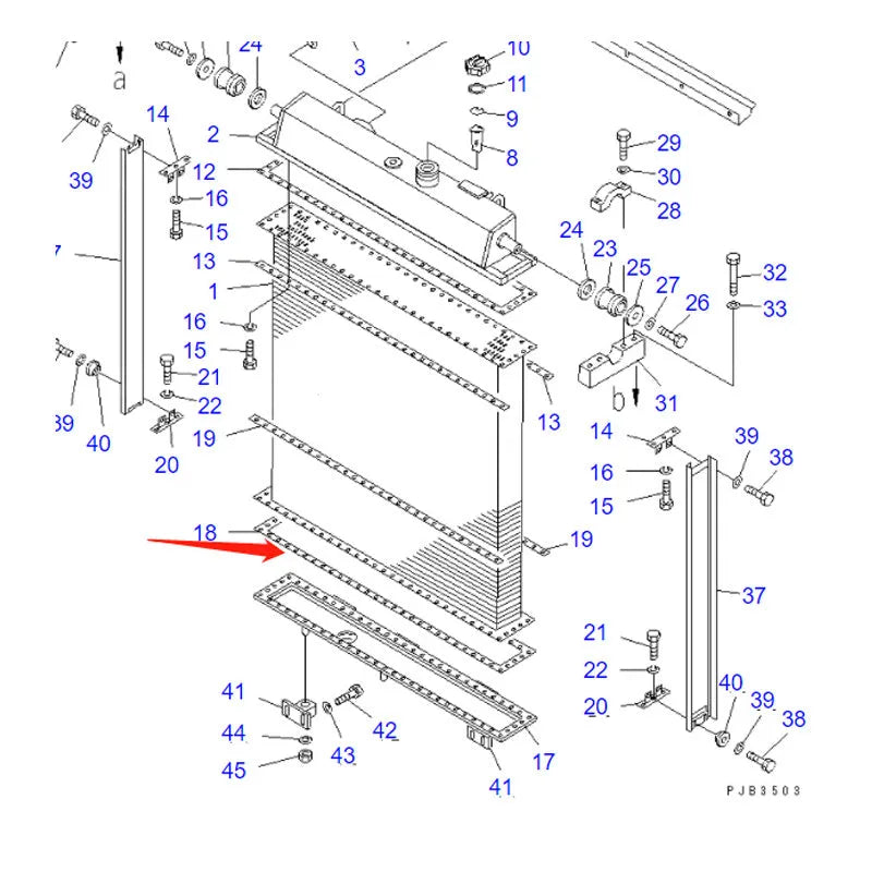 Radiator Core 195-03-00700 195-03-00600 Fits Komatsu D375A-BeeSpareParts