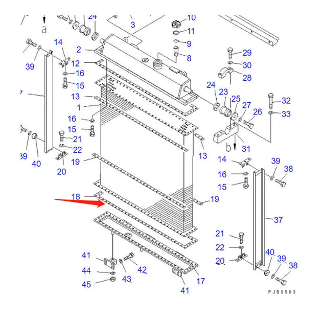 Radiator Core 195-03-00700 195-03-00600 Fits Komatsu D375A-BeeSpareParts