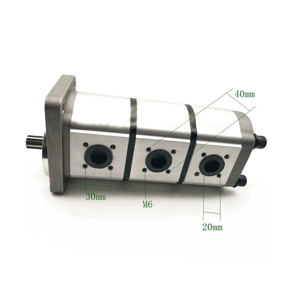 Replacement 10teeth Spline shaft Hydraulic Triple Gear Pump for Kubota KX-33-Replacement Aftermarket Parts