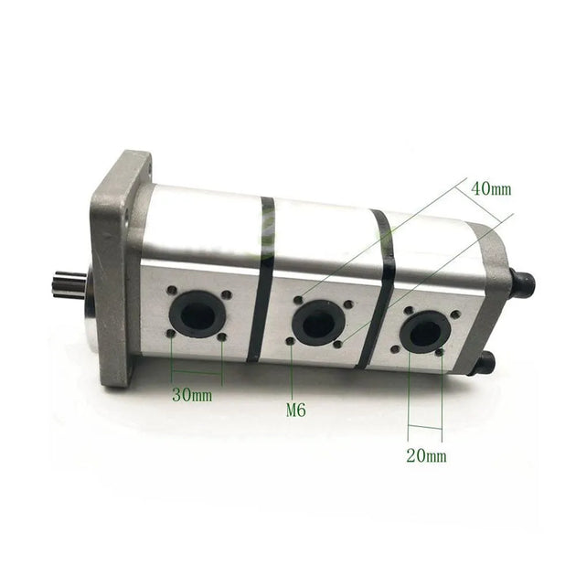 Replacement 10teeth Spline shaft Hydraulic Triple Gear Pump for Kubota KX-33-Replacement Aftermarket Parts