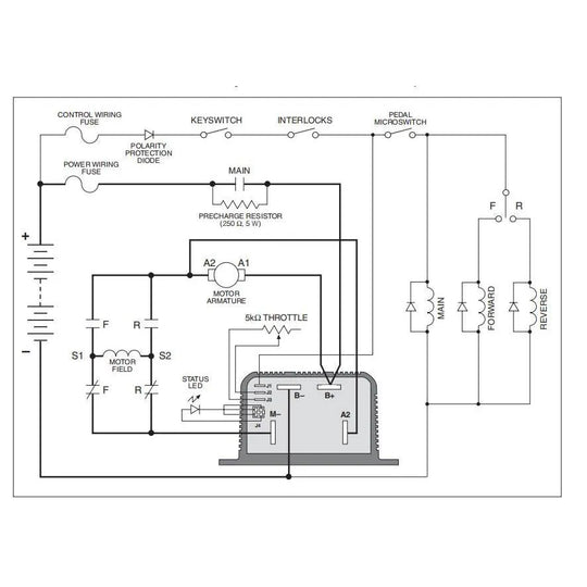 Replacing Curtis 1205 1205M-5601 1205M-5603 36V 48V 500A Domestic DC Series Motor Controller-Replacement Aftermarket Parts