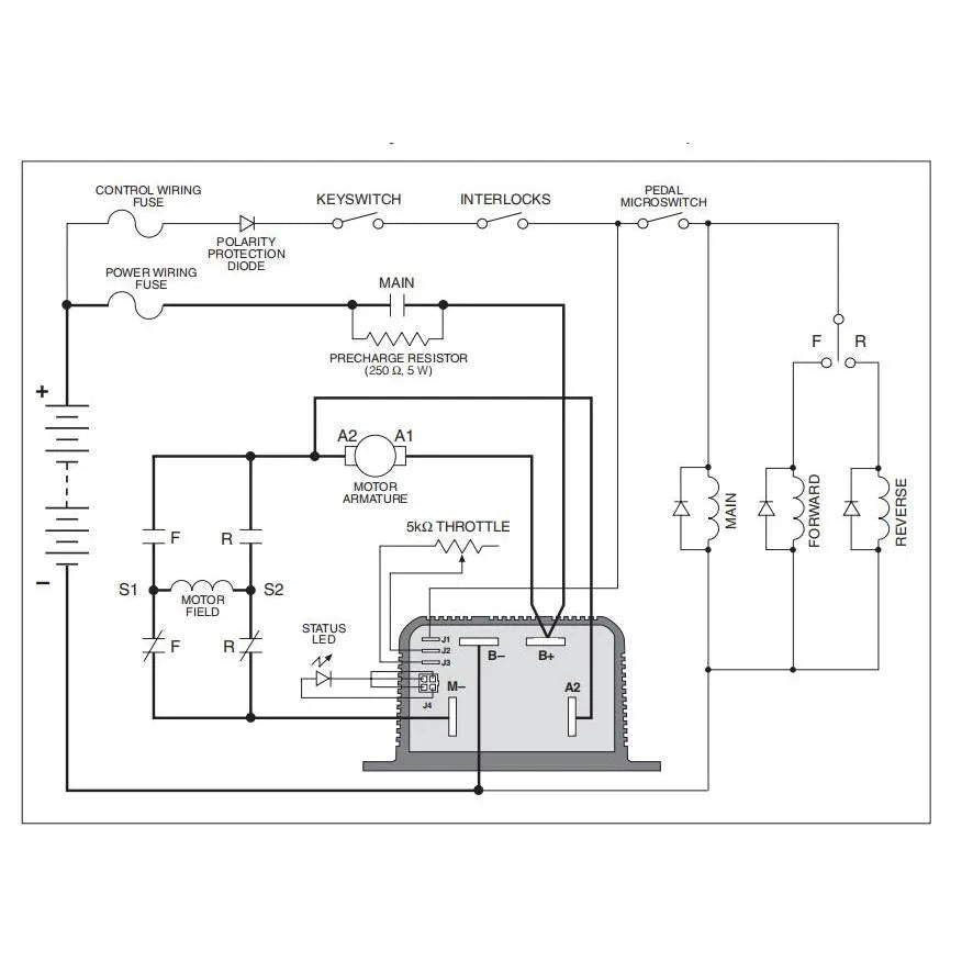 Replacing Curtis 1205 1205M-5601 1205M-5603 36V 48V 500A Domestic DC Series Motor Controller-Replacement Aftermarket Parts