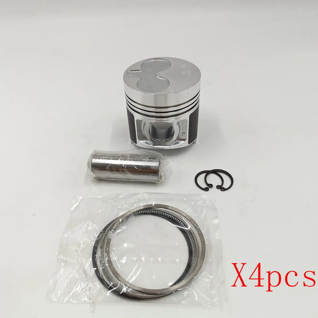 4pcs Piston With Ring 270-6968 STD Fits Caterpillar C2.2T, 3024T, 3024C/T, 216B-Replacement Aftermarket Parts